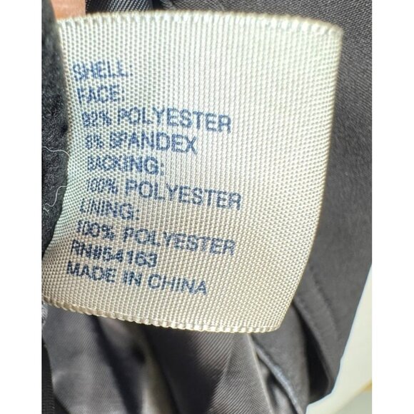 St. Johns Bay Womens Hooded Coat Button & Zipper Closure Medium Black Polyester - Picture 5 of 13